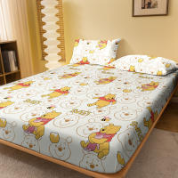 Sábana Ajustada De Poliéster 100% Con Patrón De Winnie Piggy Pijie Digital Impreso Para Dormitorio Sin Funda De Almohada - details 1