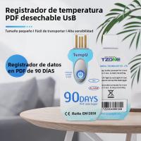 Logger De Temperatura USB Registrador De Datos De Humedad Y Temperatura Single Use Con Reporte PDF 30/60/90 Días Puerto USB 10000 Puntos - details 19