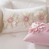 Funda de almohada de sofá con flores tridimensionales, funda de almohada de lujo suave y ligera para dormitorio, cojín de cintura para balcón - details 6