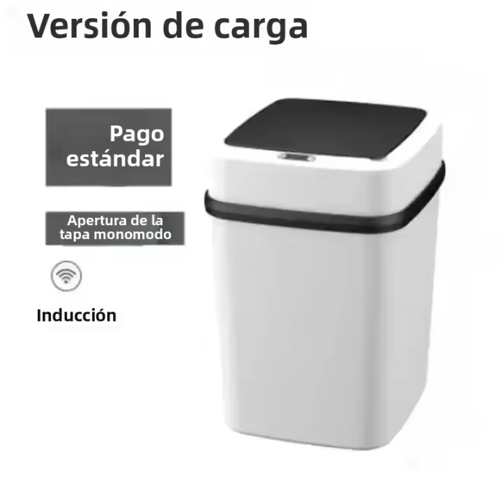 Bandeja Inteligente De 15L Con Sensor Automático Cubierta Impermeable Reciclaje Para Cocina Baño Hogar Contenedor De Basura Ecológico Rectangular - 1