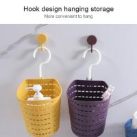 Cesta De Almacenamiento Colgante Para Baño Y Cocina Ecológica De Plástico Cesta De Ducha De Pared Para El Hogar - details 1