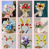 100 PCS De Barra Giratoria De Chenillo Y Acero Para Manualidades DIY Juguetes De Tubo Creativos Materiales Hechos a Mano - details 2
