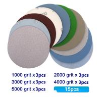 15pcs Disco De Arena De 125mm Pulido Con Lazo De Ganchillo Sandpaper Redonda Para Automóviles Grados 1000 2000 3000 4000 5000 - details 4