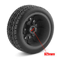 4Pcs Rueda De Camión De Corta Duración 113mm 1/8 1/10 Con Neumático Y Eje De 12 14 17mm Hex Para Slash Arrma SENTON VKAR RC Car - details 3