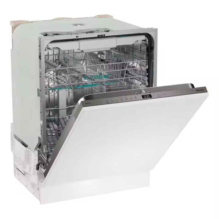 Hisense - Lavavajillas integrable 60 cm HV16D5 para 16 cubiertos con ablandador de agua, 6 programas y secado por calor residual - 1
