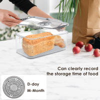 Caja De Almacenamiento Para Pan De Grado Alimenticio Con Registro De Tiempo De Cierre Caja De Alimentos Para Sandías Verduras Frutas Estilo Moderno Material PET - details 5