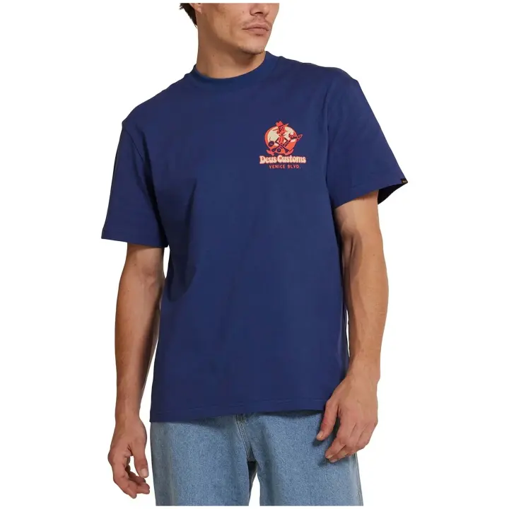 Camiseta de Manga Corta Deus Ex Machina Gaucho para hombre en color azul - 1