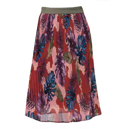 GUESS — Cod. W2YD94  Falda plisada, mujer, fantasÍa, con logo, cierre con zip - 1
