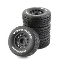 4Pcs Rueda De Camión De Corta Duración 113mm 1/8 1/10 Con Neumático Y Eje De 12 14 17mm Hex Para Slash Arrma SENTON VKAR RC Car - details 4