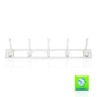 MINOKUA - Percha de Pared de 5 Pomos Versatiles Fabricadas en Polipropileno , 46cmx9cm Alta calidad Fabricado en Europa - details 1