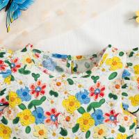 Vestido De Verano Para Bebé Niña Con Estampado Floral Cute Vestido De Princesa Ropa De Bebé Niña Algodón Poliéster Medio Tamaño - details 3