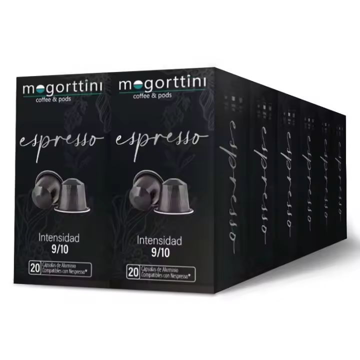 Espresso 12 cajas Mogorttini de 20 cápsulas aluminio . Compatibles con Nespresso. 8436583660607 - 1