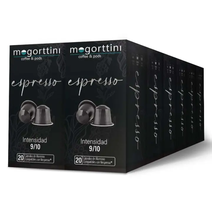 Espresso 12 cajas Mogorttini de 20 cápsulas aluminio . Compatibles con Nespresso. 8436583660607 - 1