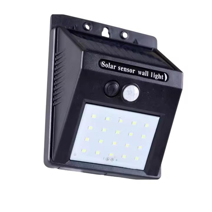 Extrastar - Pack de 2 Lámpara Solar LED Exterior 3W con Sensor PIR | 230 Lúmenes, Luz Fría Blanca, Automática y Recargable - 1