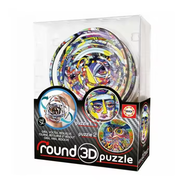 Educa - Rompecabezas 3D Abstracto - Gira, Voltea y Resuelve - 360 Grados - Diversión Garantizada - 1