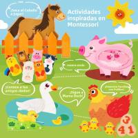 Juguete Educativo Montessori Para Niños Pequeños Tablero Ocupado De Granja Juguete Sensorial Y De Historia De Animales Quieto Y De Feltro - details 3