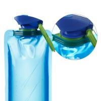 Botella De Agua Plegable Y Reutilizable Para Viajes Botella De Agua Flexible Con Clip De Carabiner Bolsa De Agua Suave Para Adultos Material Plástico - details 6