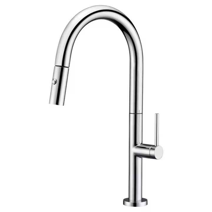 Imex Samoa GCE017 grifo de cocina monomando de caño alto en latón cromado - 1