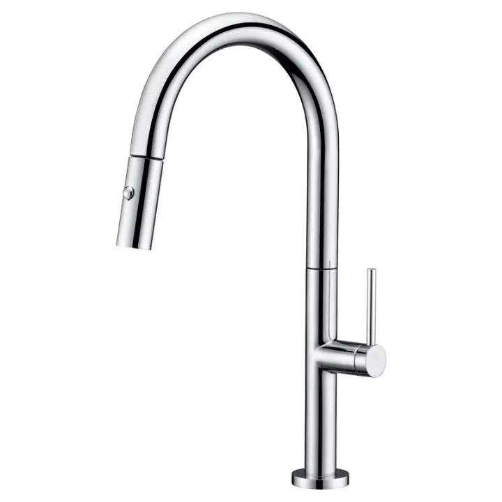 Imex Samoa GCE017 grifo de cocina monomando de caño alto en latón cromado - 1