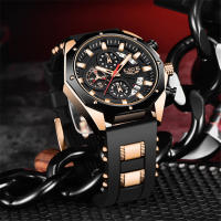 Reloj De Pulsera De Cuarzo LIGE Para Hombre De Lujo Deportivo Y Militar Resistente Al Agua Con Bandas De Silicona Y Manos Luminosas - details 15