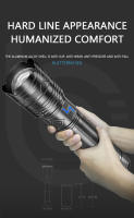 Linterna Táctica Super Brillante 20000LM 100W GT60 Longitud De Rayo Potente Torcha LED Recargable USB Usando 4 Baterías 181350A - details 17