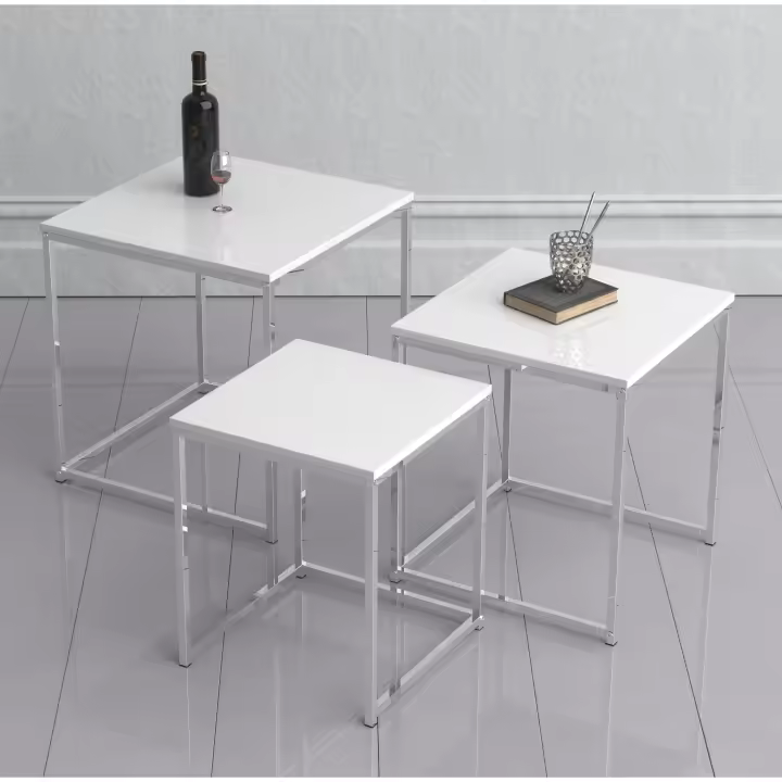 Juego de 3 piezas mesa auxiliar mesa de centro mesa de sofá mesa de centro Glisal Juego de 3 piezas mesa auxiliar mesa de centro mesa de sofá mesa de centro Glisal - 1
