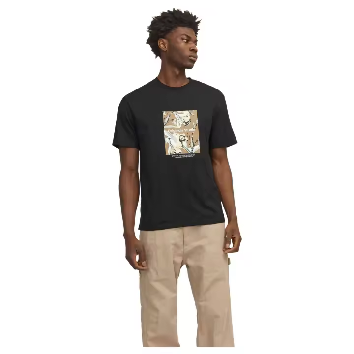 Camiseta de Manga Corta Jack&Jones  para hombre en color negro - 1