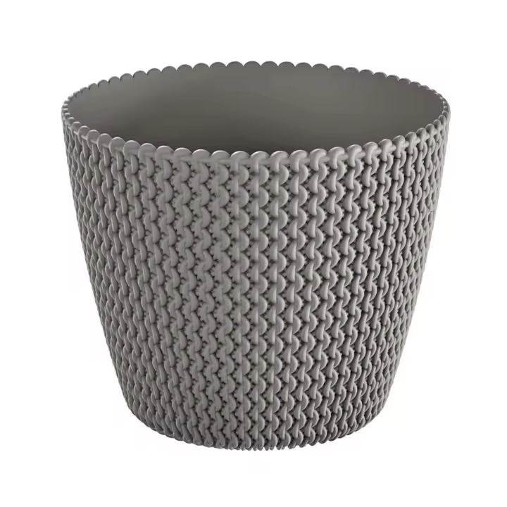Maceta redonda 11,5L PROSPERPLAST Splofy de plastico en color gris, Ø29,5 x 24,9 cm - 1