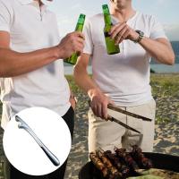 Abrepuertas De Cerveza Portátil Con Manija Antideslizante De Goma Herramienta De Apertura Para Botellas De Cerveza Y Vino Tipo Boca De Tiburón - details 0