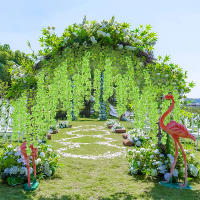 12pcs Guirnalda De Flores Artificiales De Wisteria Larga Y Gruesa De Seda Para Decoración De Casamiento Y Fiestas En Casa - details 7