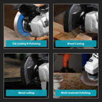 Amoladora angular de litio sin escobillas 13000rpm 21V de alta potencia de corte y lijado con 125mm de corte de metal + mortaja Tres velocidades Diseño ergonómico antideslizante - details 3