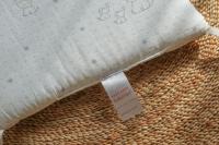 LALA - Juego de ropa de Cama para Cuna de Bebe, Gasa Anticolisión de Algodón PUE, Elephant Blanco, Pieza Enter de 30*30, lavable, - details 9