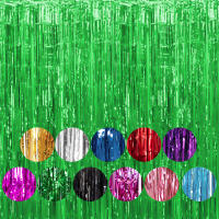Juego De 1 Pieza De Cortina De Foil Dorado De 9.8 Pies Para Fondo De Fotografía De Cumpleaños Decoración De Fiesta Streamers De Aluminio - details 70