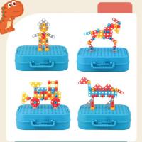 Juego De Juguetes Para Niños Herramientas Eléctricas Taladro De Dinosaurio Juego De Construcción 3D Educativo Para Niños Juguetes De Juego Pretendido Con Tornillos Y Pernos - details 4