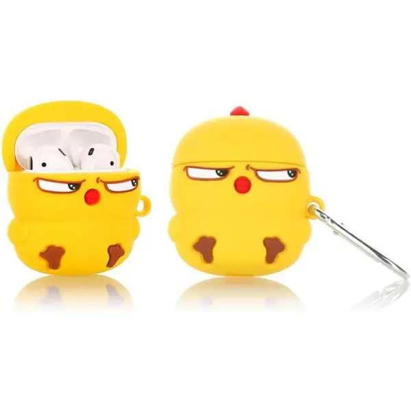 Funda de Dibujos animados para Airpods 2ª/1ª generación, Animación 3D Diseño de Personajes Funda protectora a prueba de Golpes con lavero para auriculares Airpods - 1