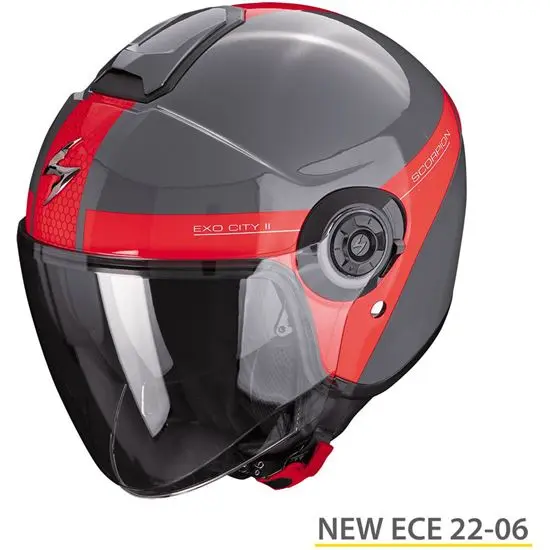 SCORPION EXO-CITY II SHORT GRIS-ROJO ECE 22.06 - 1