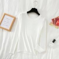 AOSSVIAO 2025 Suéter Para Mujer De Manga Larga Pullover Estilo Básico O-Neck Elástico Moda Invierno Suéter De Punto Sólido - details 6