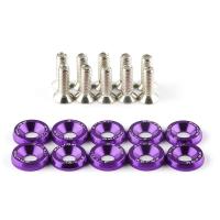 Kit De 10 Piezas De Tornillos Y Tornillos De Aluminio Concavo Hexagonal M6 * 20mm Para Bayas De Motor Y Parachoques JDM - details 12