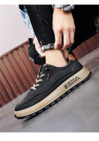 Zapatos Casuales Para Hombre En Cuero Artificial Moda Primavera Comodidad Para Caminar Plataforma Tenis Masculino Con Tobillero - details 0