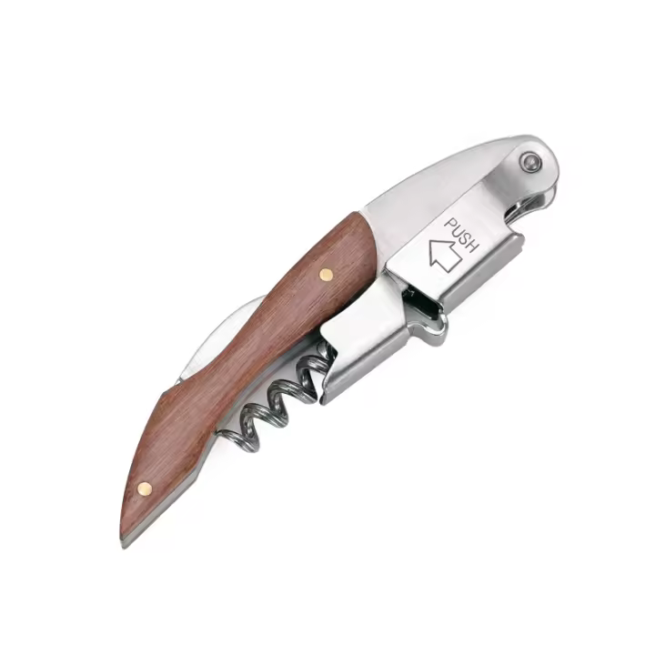 Abreventanas Profesional De Sommelier Con Cortador De Sellado De Botella Para Amantes Del Vino Acero Inoxidable Regalo Único - 1