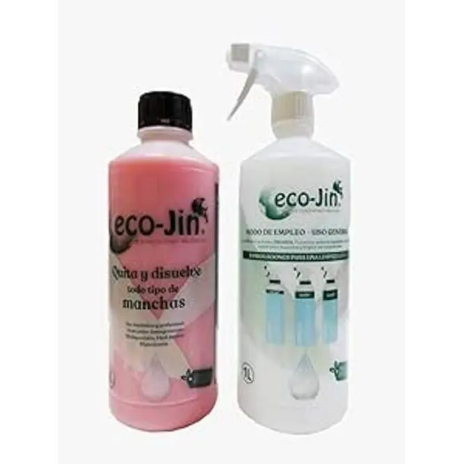 Detergente Multisuperficies Extra Concentrado de Gama Alta ECOJIN 1L con Vaporizador - Fragancia HOME (Color del Pulverizador Según Stock) - 1