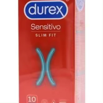 Durex Profiláctico Sensitive Slim Fit, 10 Unidades - 1