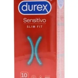 Durex Profiláctico Sensitive Slim Fit, 10 Unidades - 1