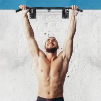 HOMCOM Barras de Dominadas para Pared Entrenamiento Muscular Pull Up para Casa Carga Máxima 150 kg Negro - details 1