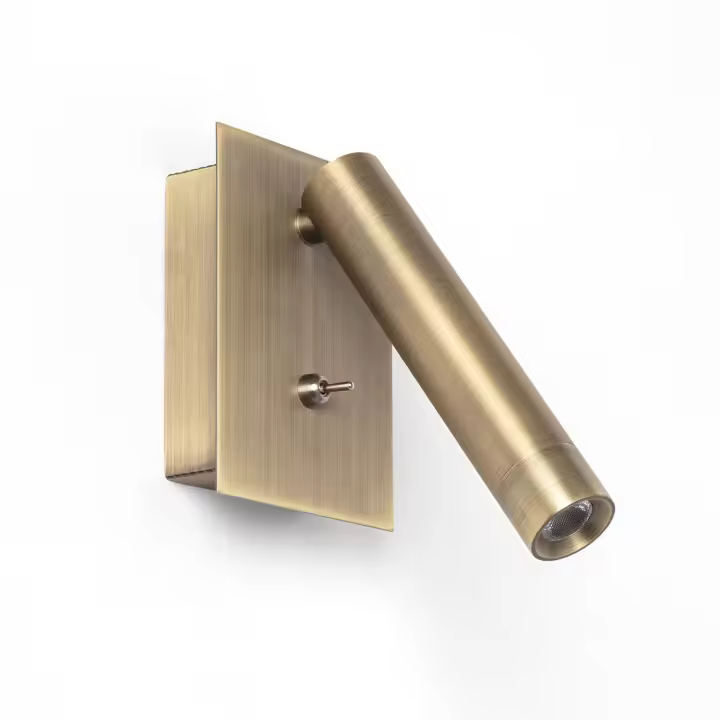 Ledkia Lámpara de Pared LED 2.5W Cuadrada Aluminio con Puerto USB Gazny Bronce - 1