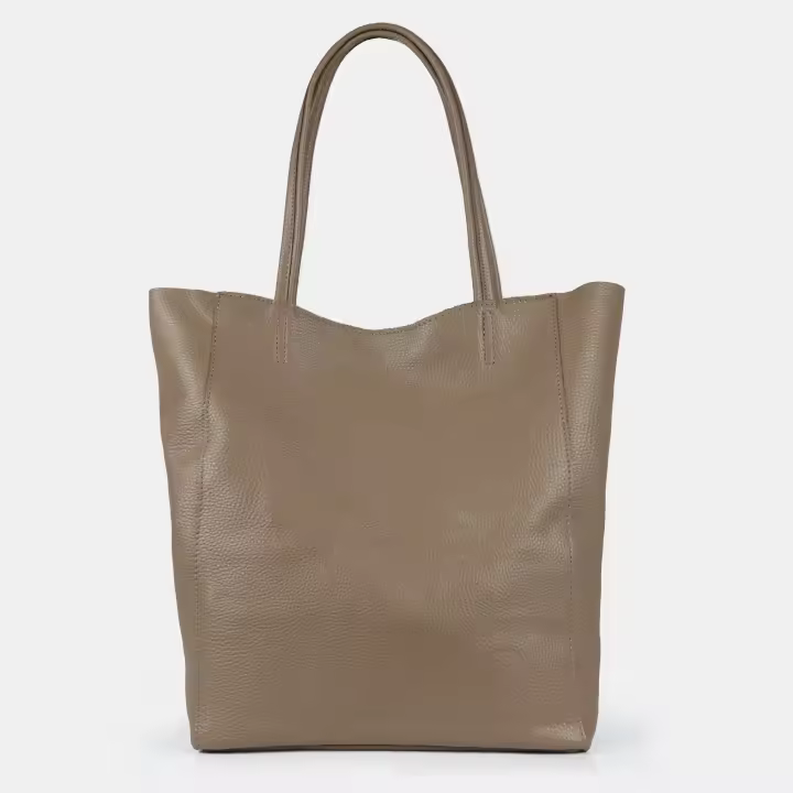 1990s Bolso shopper para mujer de piel con doble asa - 1