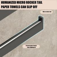 Soporte De Papel Toalla De Baño Montado En La Pared Antirrosa Plástico Grueso Almacenamiento Estante Para Cocina Y Baño - details 10