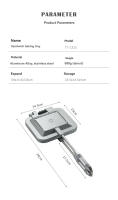Placa De Hornear Sándwich CAMPINGMOON Antiadherente Doble Cara Para Tostadas Y Pan Sándwich Versátil Clip De Desayuno Para Camping - details 12