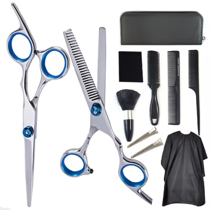 Tijeras Peluquería Profesional,7 Pack/Set 6 "Tijeras de Peluquería Profesional Corte de Pelo de Acero Inoxid con Peine,Barberos or Uso EN EL Hogar, Claro y Agudo - 1
