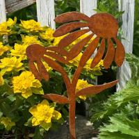 Estatua De Jardín De Conejo De Metal Rustico: Silueta De Conejito Rostro Para Decoración De Granja Perfecta Para Arte De Jardín Al Aire Libre Navidad - details 0